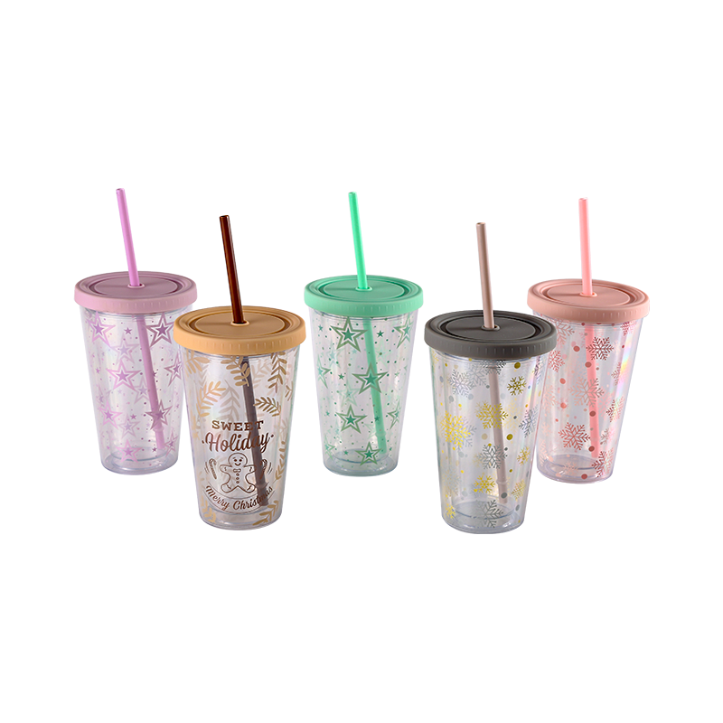 AS hot selling Cup with straw pattern reusable plastic multi-purpose sippy water cup